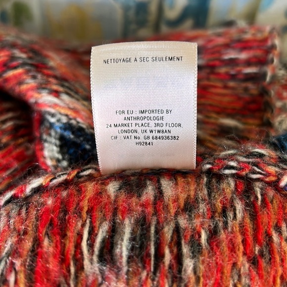 Anthropologie Yellow Bird Cascade Chunky Knit Asymmetrical Draped Cardigan - S - Picture 11 of 12